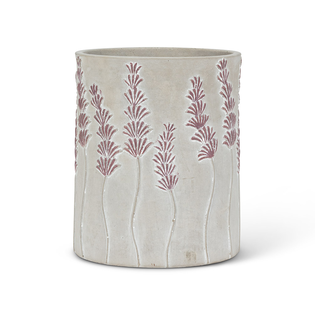 Picture of Abbott Collections AB-27-LAVENDER-943 6.5 in. Tall Lavender Cooler & Vase&#44; Grey & Purple