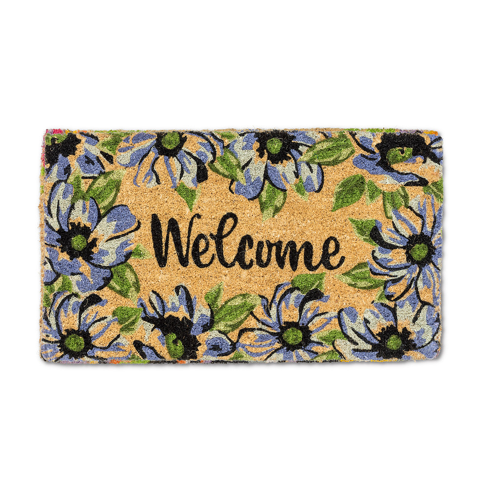 Picture of Abbott Collections AB-35-FWD-FL-2409 18 x 30 in. Floral Welcome Doormat&#44; Natural & Multi Color