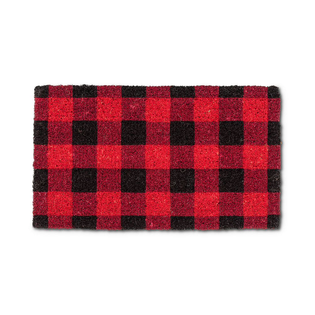 Picture of Abbott Collections AB-35-FWD-CH-2288 18 x 30 in. Buffalo Check Doormat&#44; Red & Black