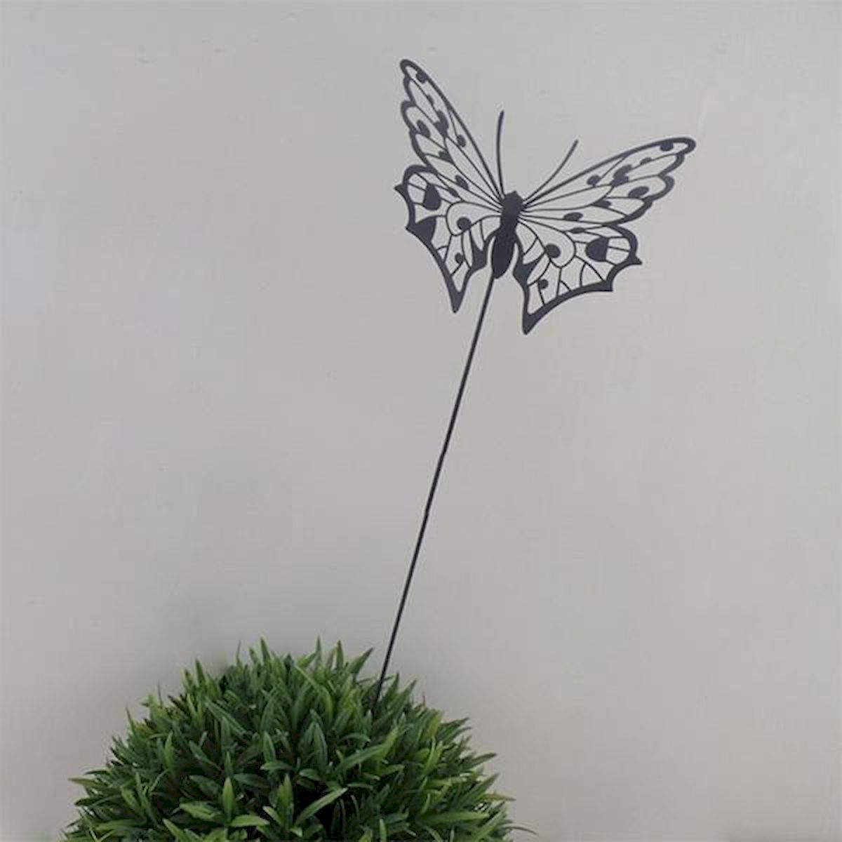 FP-HUS-368-B Black Metal Butterfly Garden Stake