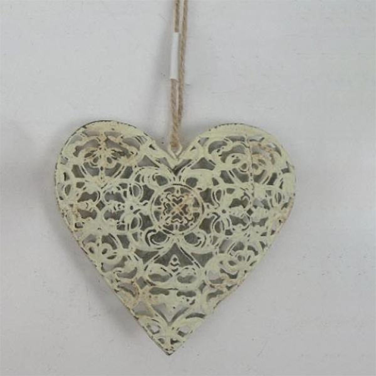 Antique Green Metal Heart Ornament