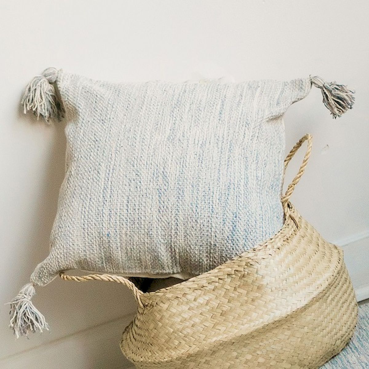 Woven Cotton with Tassels Cushion Cover