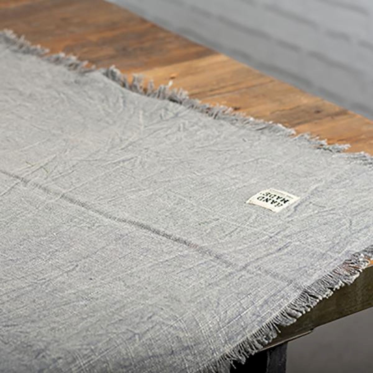 Picture of Forpost FP-IMT-090-TS-G Light Gray Stone Washed with Fringes Tablecloth