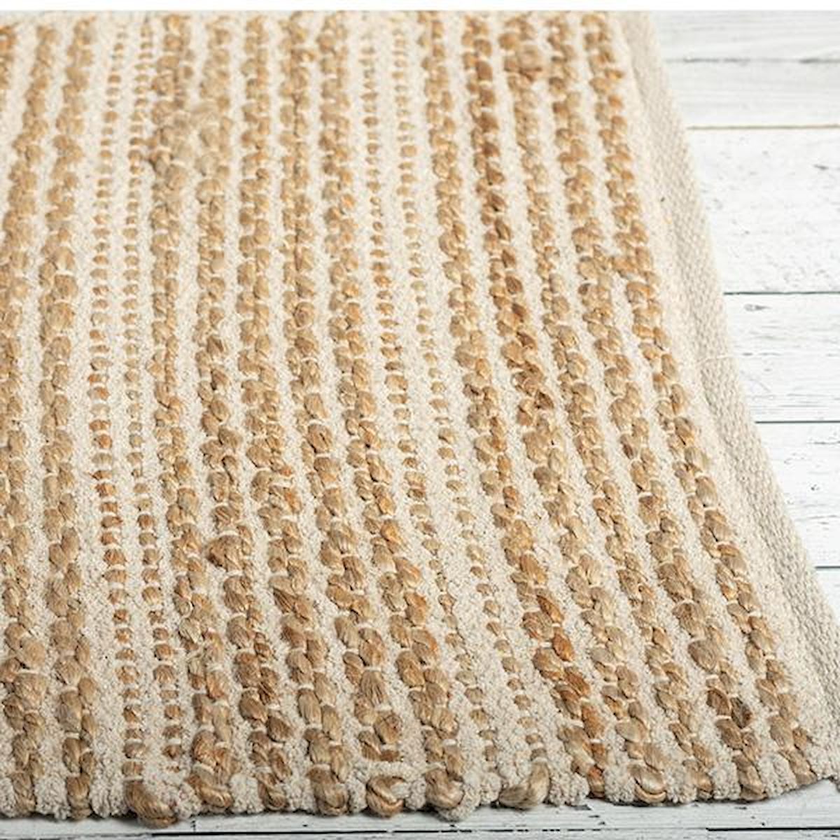 Brown & Cream Patterned Rug