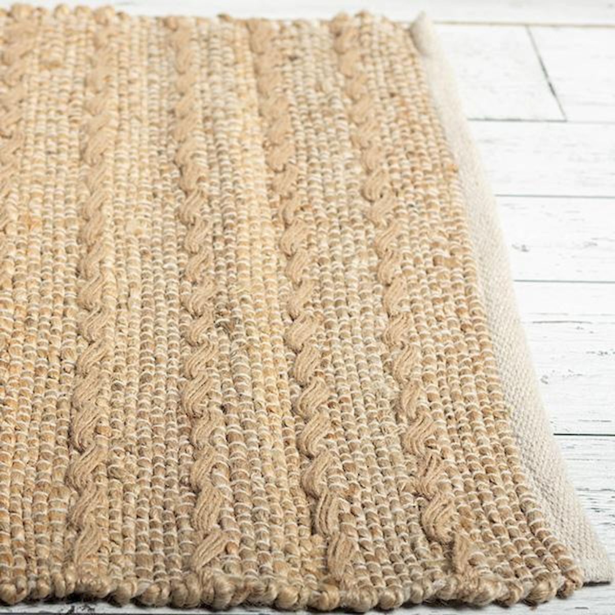 Jute Cotton Woven Textured Rug