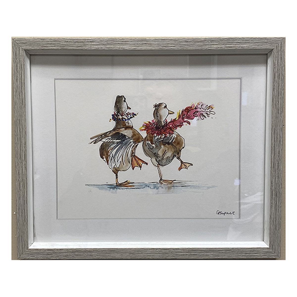 Picture of Forpost FP-LIN-042 Framed Coloured Print Happy Ducklings Artwork