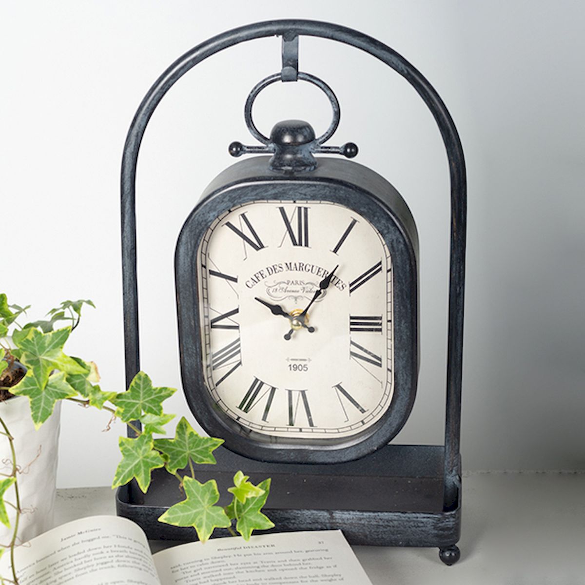 Picture of Forpost FP-MIN-204 Vintage Look Black Metal Table Clock