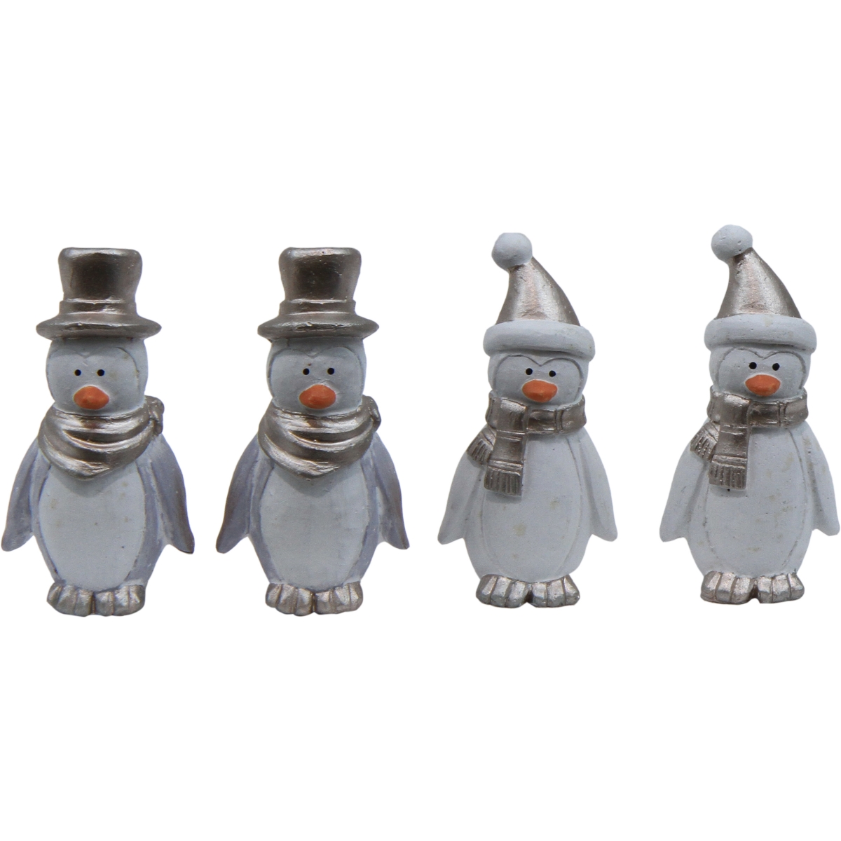 Picture of Forpost FP-PMDF-233 Papier Mache Penguins in Hats Figurine - Set of 4