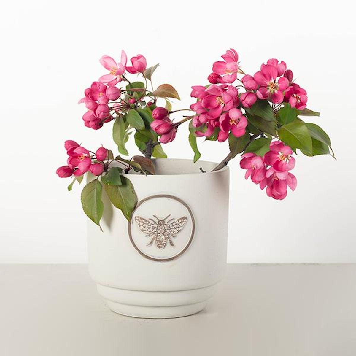 FP-CNP-202 Grey Washed Bee Crest Planter