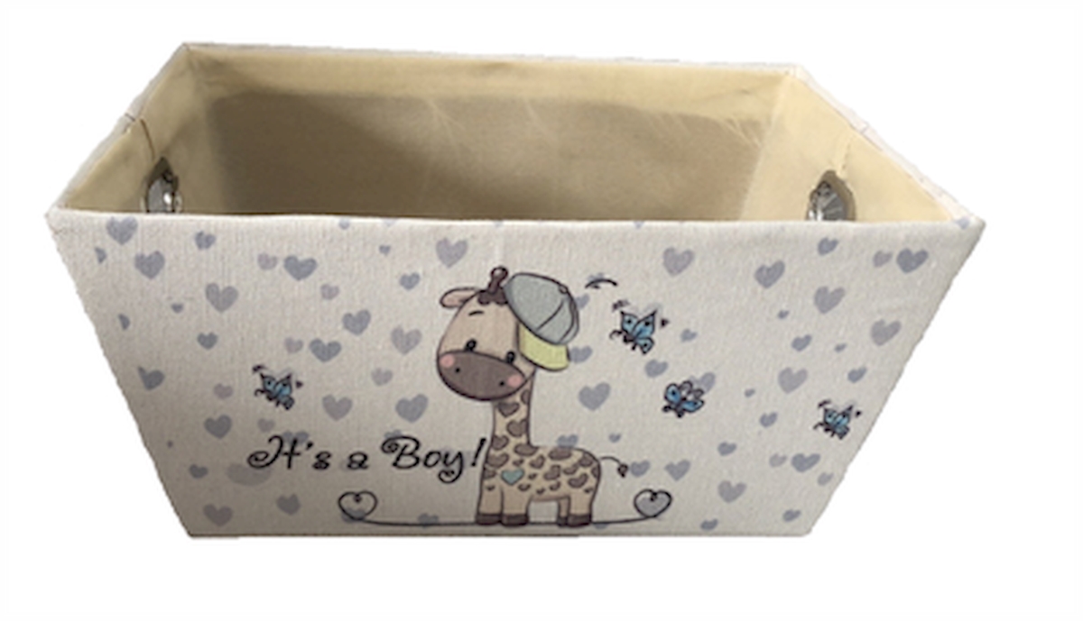 Picture of MDR Trading AP-2CBW482BY Rectangular Its A Boy with Giraffe & Matching Fabric Liner Basket