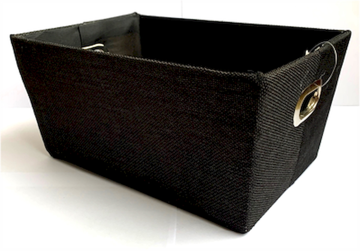Black Fabric with Matching Fabric Liner Basket