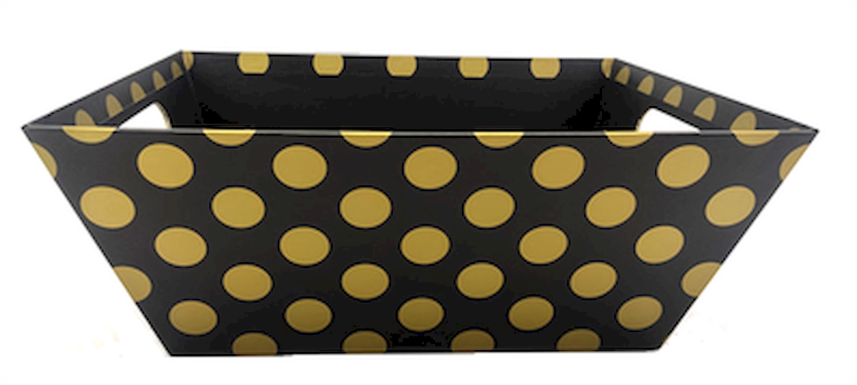 Picture of MDR Trading AP-CMT956BKD Black with Gold Dots Handled Basket