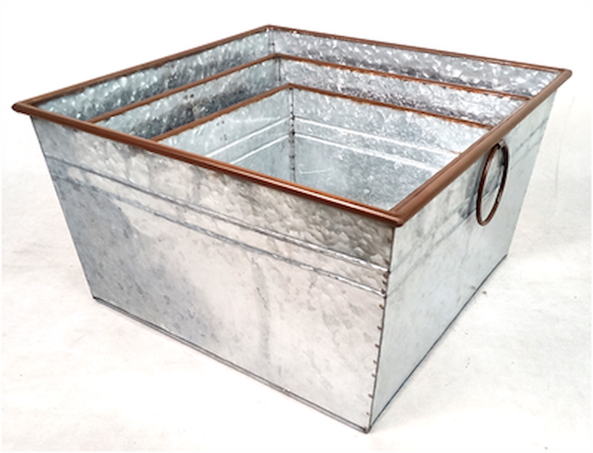 Galvanized Metal with Handles Bucket