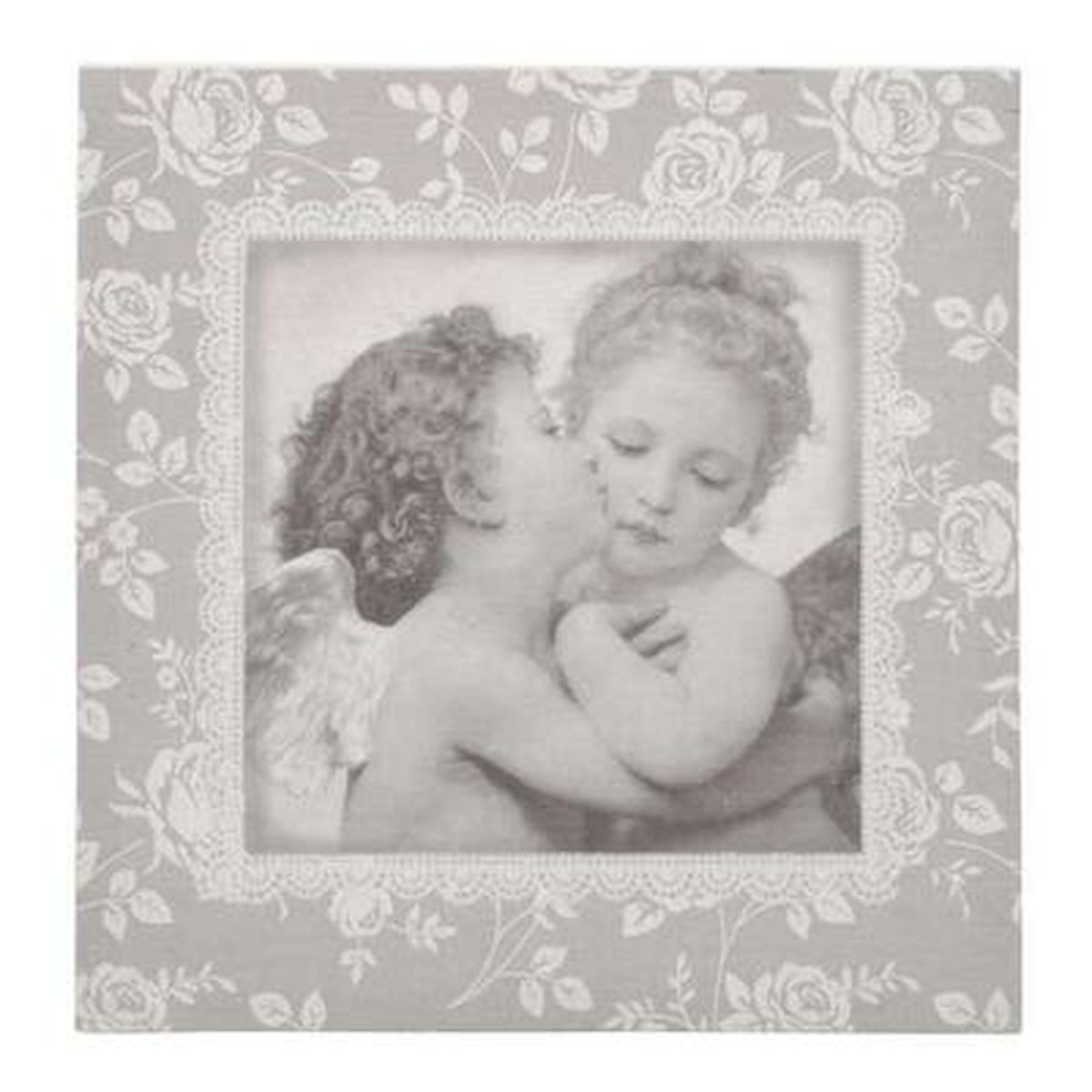 Picture of MDR Trading AP-PAF137CHRB Cherubs in Gray & White Floral Frame Artwork