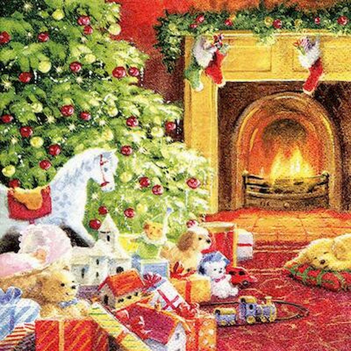 Picture of MDR Trading AP-XNAP1047 Tree By The Fire Napkins - Pack of 20