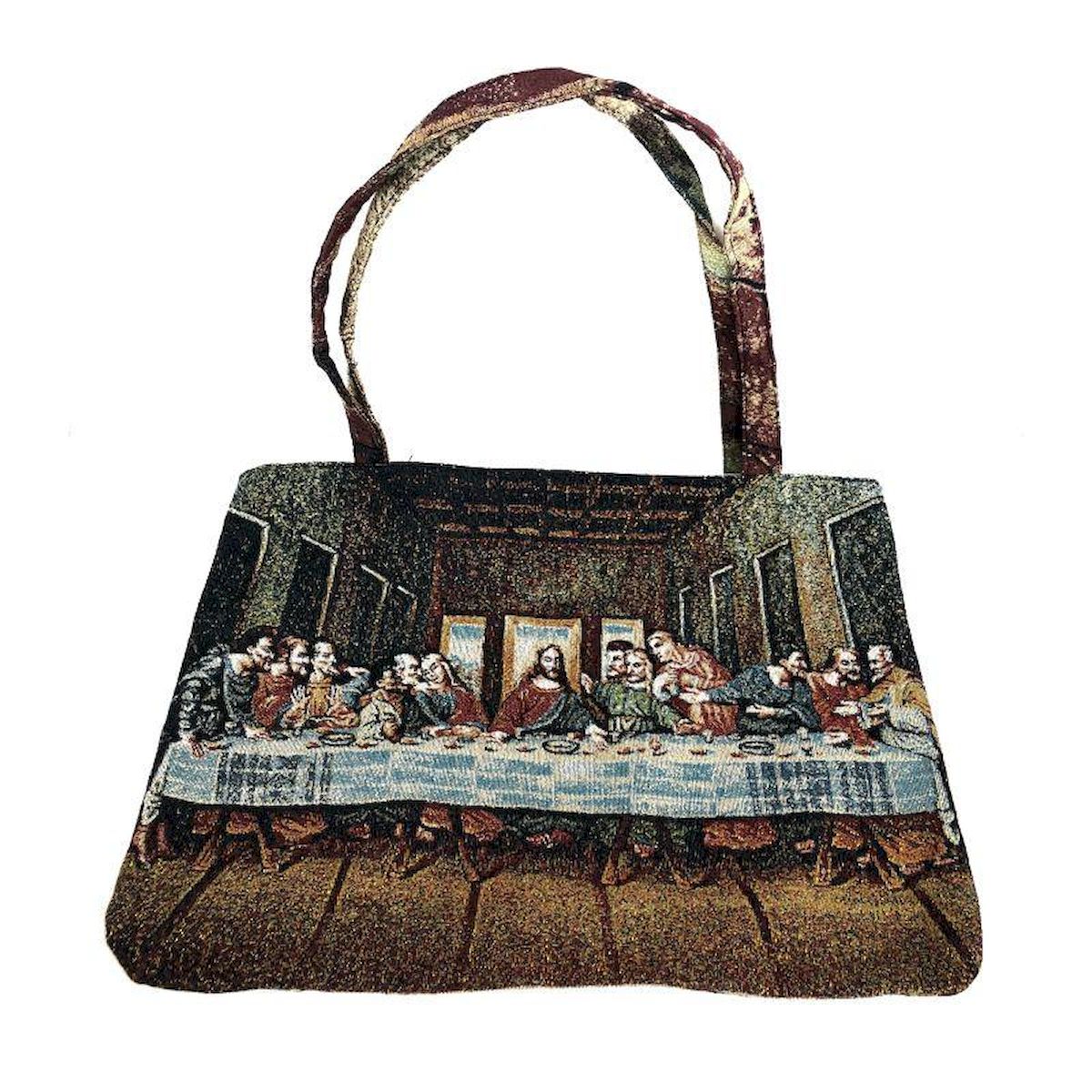 Picture of MDR Trading SC-BG107 Gold Handle Last Supper Tote Bag