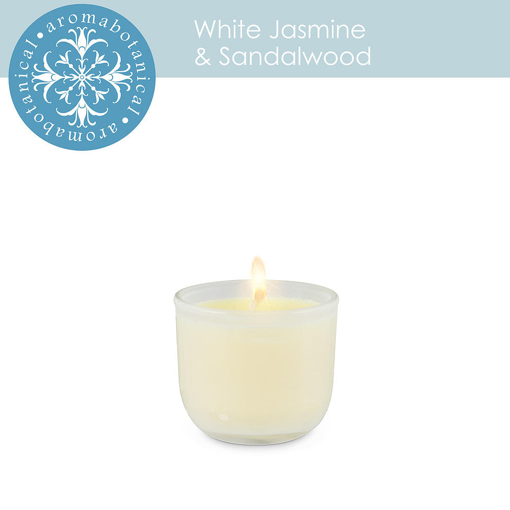 Picture of Abbott Collection AB-16-AB-MINI-JS 2 in. Mini Jasmine & Sandalwood Candle&#44; White
