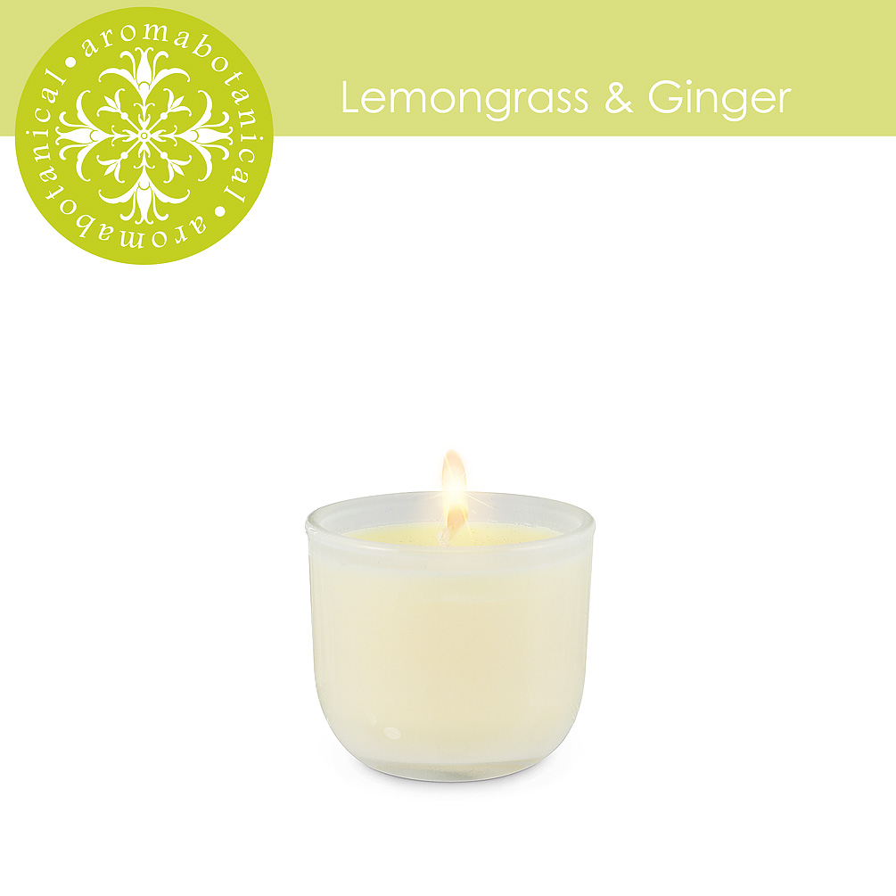 Picture of Abbott Collection AB-16-AB-MINI-LG 2 in. Mini Lemongrass & Ginger Candle&#44; White