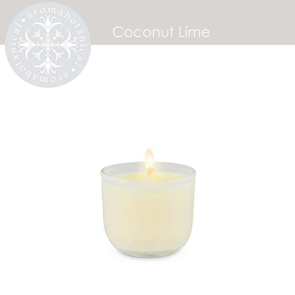 Picture of Abbott Collection AB-16-AB-MINI-CL 2 in. Mini Coconut & Lime Candle&#44; White