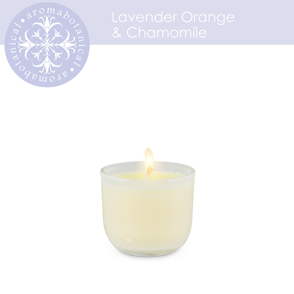 Picture of Abbott Collection AB-16-AB-MINI-LO 2 in. Mini Lavender Orange & Camomile Candle&#44; White