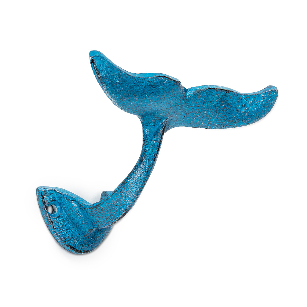 Picture of Abbott Collection AB-27-IRONAGE-357 3.5 in. Whale Tail Wall Hook&#44; Antique Blue