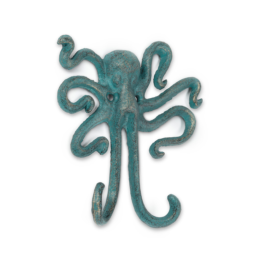 Picture of Abbott Collection AB-27-IRONAGE-364 6 in. Octopus Wall Hook&#44; Verdigris