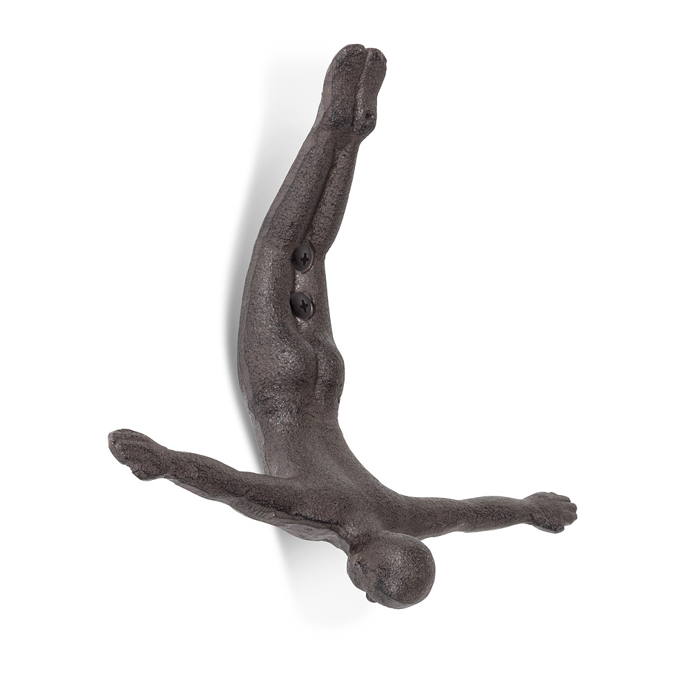 Picture of Abbott Collection AB-27-IRONAGE-367 6.25 in. Diver Wall Hook&#44; Dark Brown