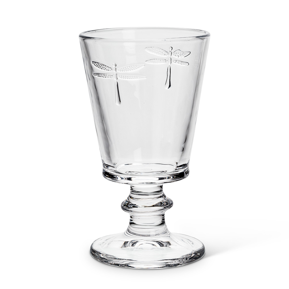 Picture of Abbott Collection AB-1227-DRAGON-GOB 6 in. Glass Dragonfly Goblet&#44; Clear