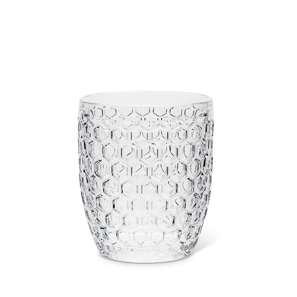 Picture of Abbott Collection AB-27-HONEYCOMB-OF 4 in. Honeycomb Glass Tumbler&#44; Clear