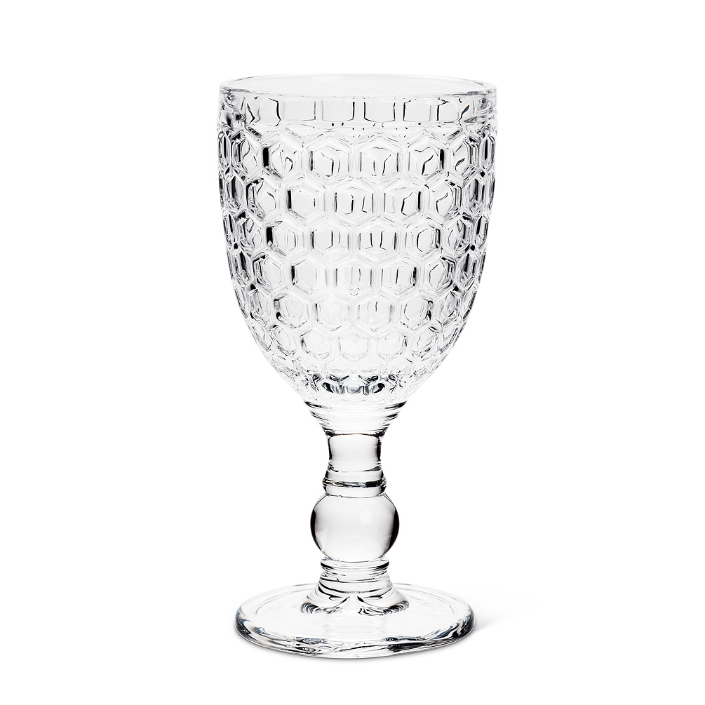 Picture of Abbott Collection AB-27-HONEYCOMB-GOB 6.5 in. Honeycomb Wine Glass&#44; Clear