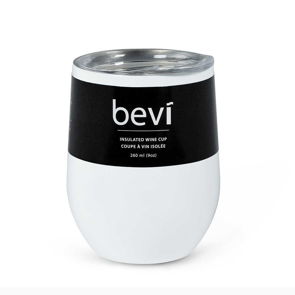 Picture of Abbott Collection AB-27-BEVI-SG-WHT 4.25 in. Insulated Wine Tumbler&#44; White