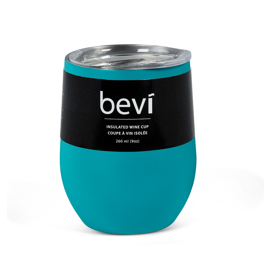 Picture of Abbott Collection AB-27-BEVI-SG-TURQ 4.25 in. Insulated Wine Tumbler&#44; Turquoise