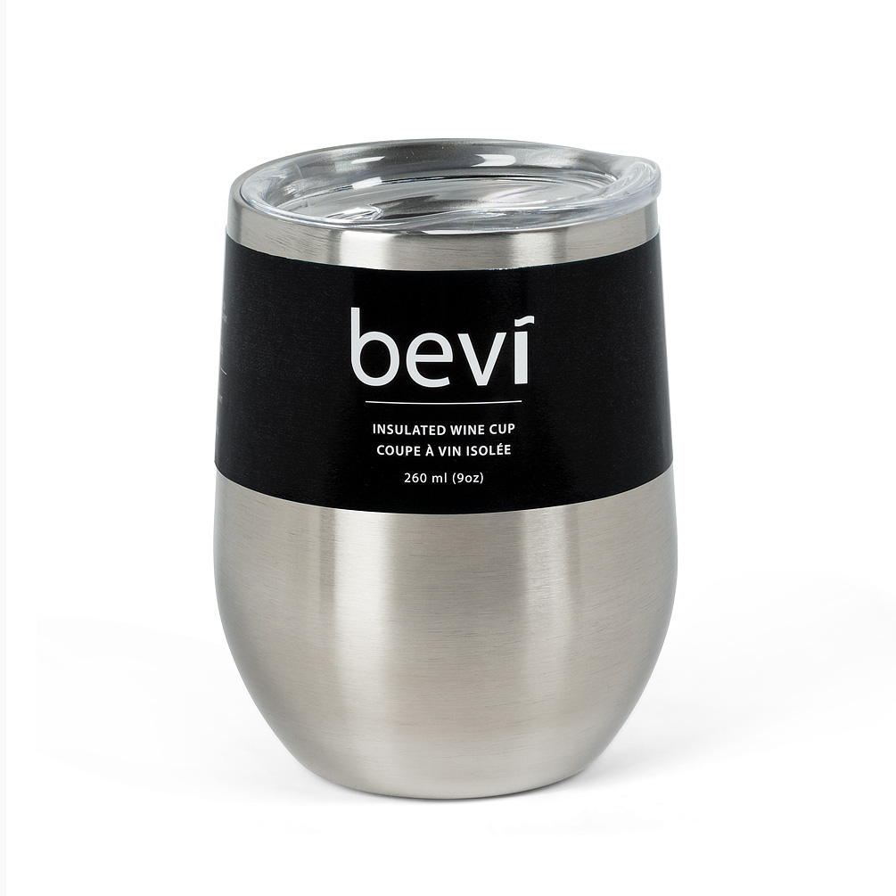 Picture of Abbott Collection AB-27-BEVI-SG-SIL 4.25 in. Insulated Wine Tumbler&#44; Silver