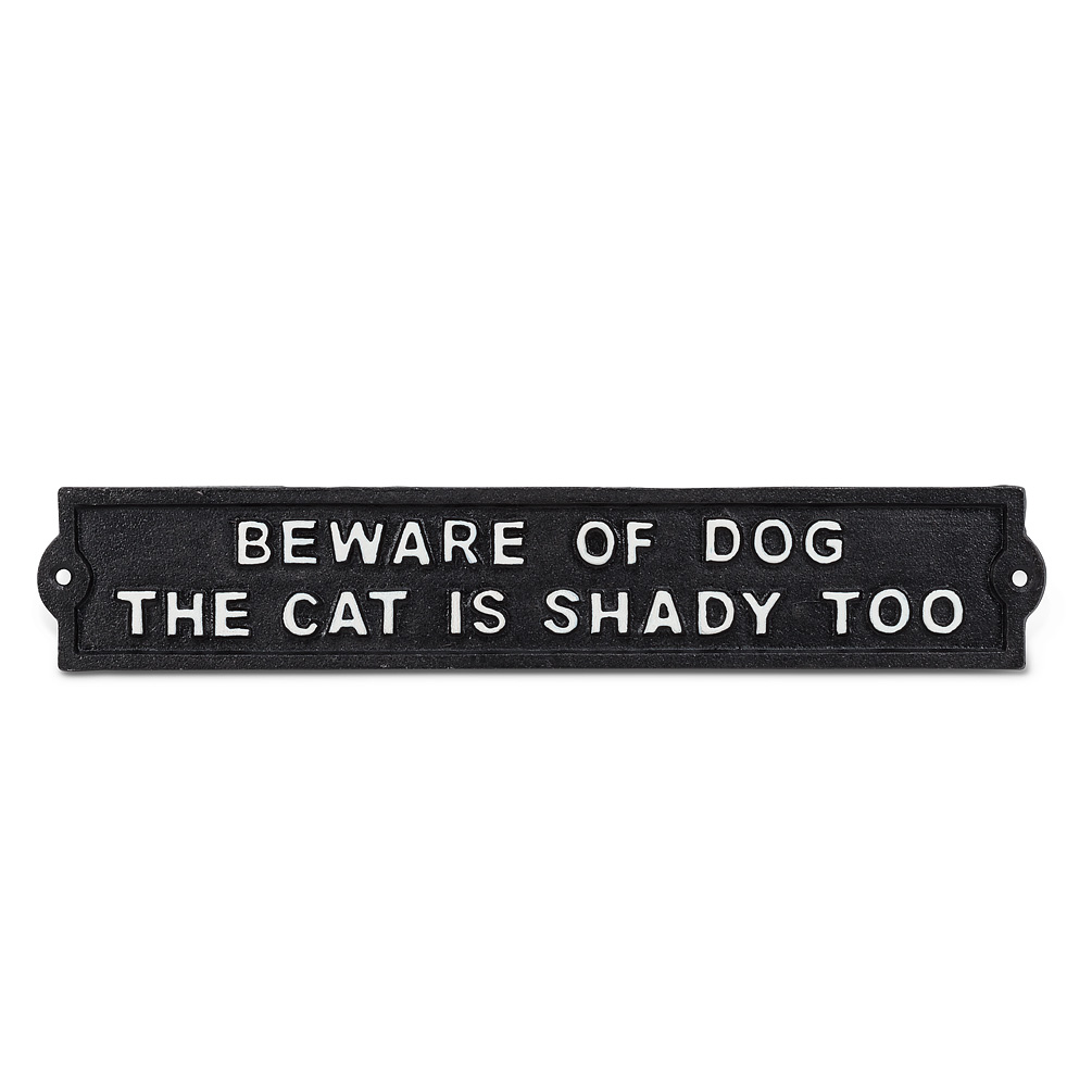 Picture of Abbott Collection AB-27-IRONAGE-406 13 in. Beware of Dog Sign&#44; Black