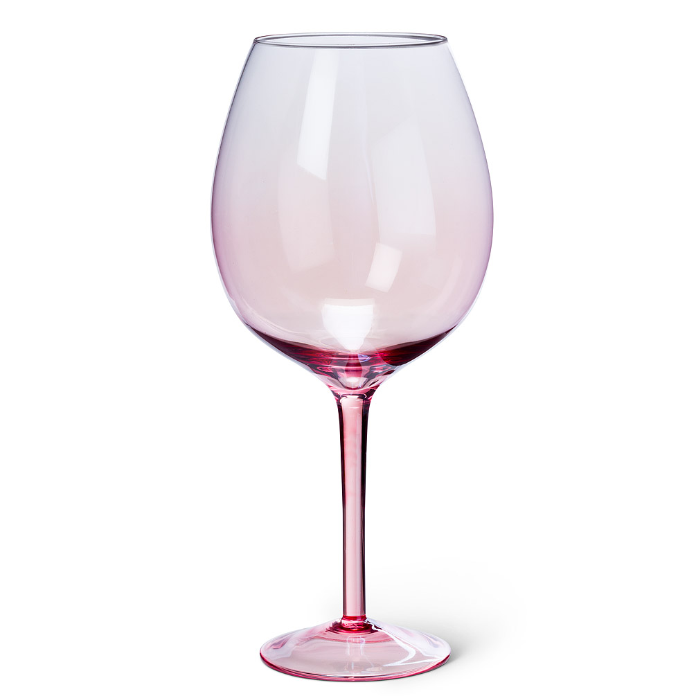 Picture of Abbott Collection AB-27-BUBBLEGUM-GOB 10 in. Iridescent Wine Glass, Pink Iris - Extra Large