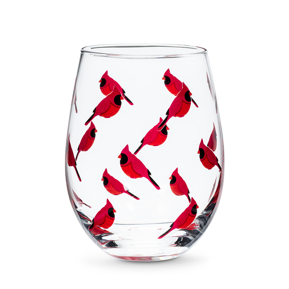 Picture of Abbott Collection AB-27-CARDINAL-SG 5 in. Cardinal Stemless Wine Glass&#44; Clear & Red