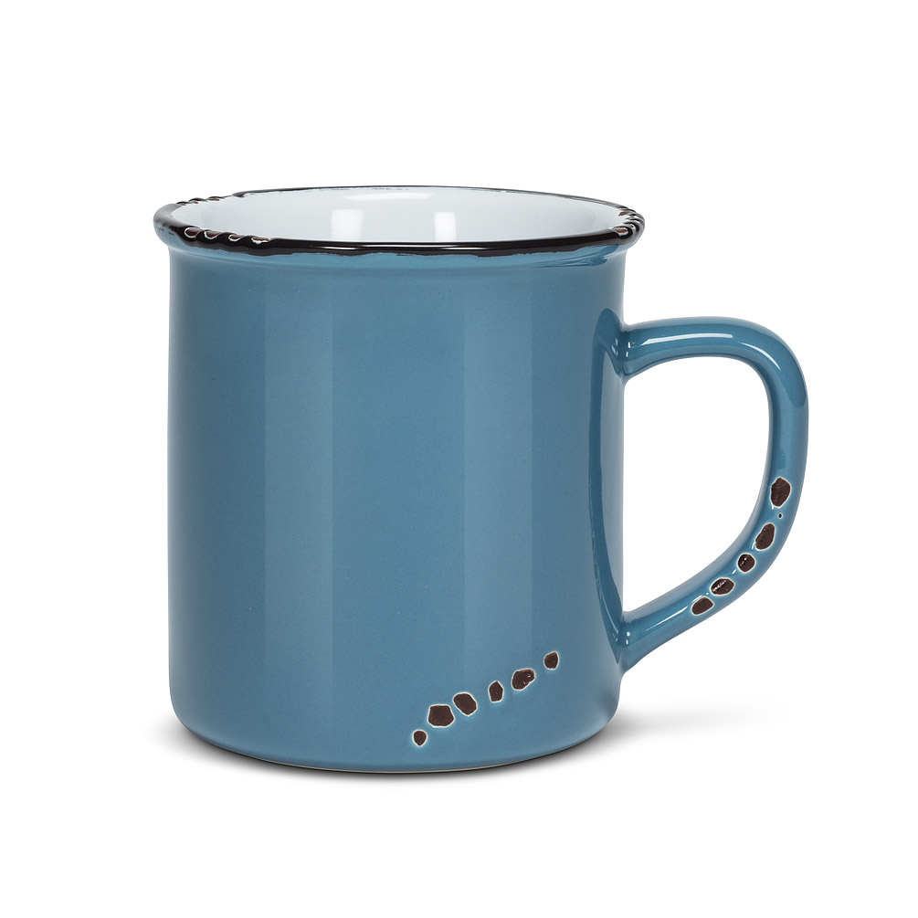 Picture of Abbott Collection AB-27-ENAMEL-MUG-DENIM 4 in. Enamel Look Mug, Denim Blue