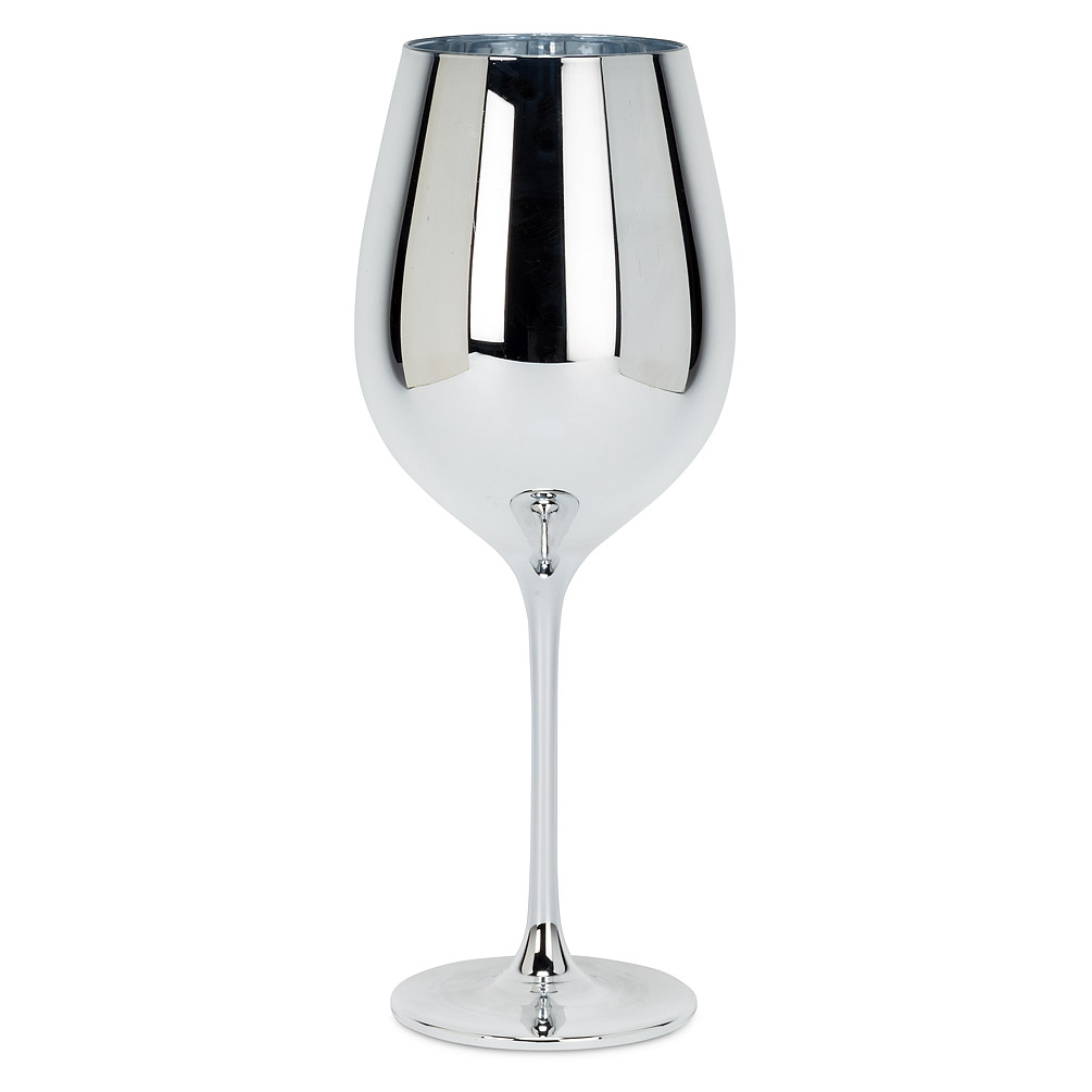 Picture of Abbott Collection AB-27-PRINCE-GOB-SIL 9.5 in. Royal Wine Glass&#44; Silverplated - Large