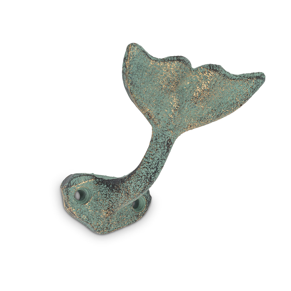 Picture of Abbott Collection AB-27-FOUNDRY-2161-VER 3 in. Whale Tail Wall Hook&#44; Verdigris - Small