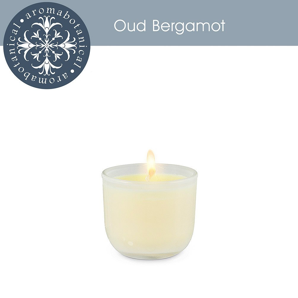 Picture of Abbott Collection AB-16-AB-MINI-OB 2 in. Mini Oud Bergamot Candle&#44; White