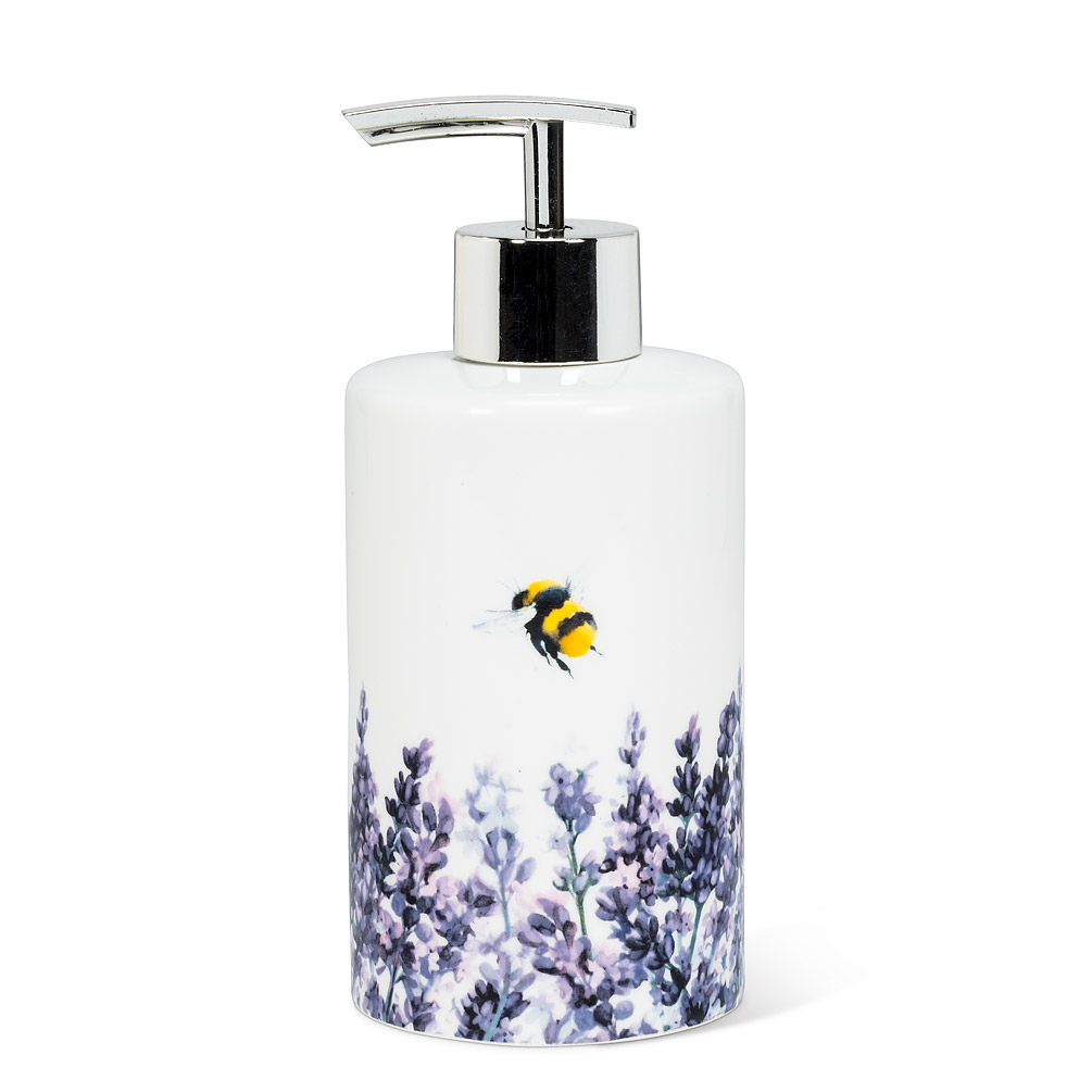 Picture of Abbott Collection AB-27-PROVENCE-PUMP 6.5 in. Lavender Soap Lotion Pump&#44; White & Purple