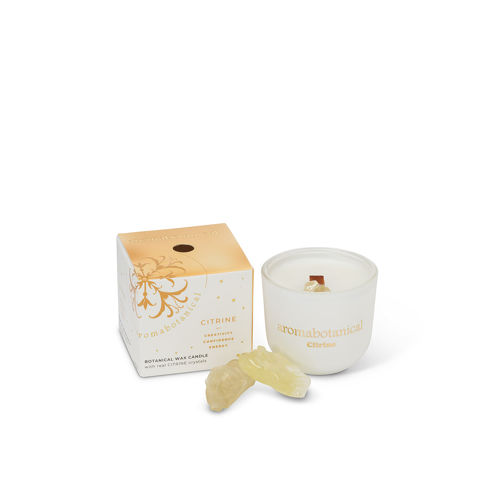 Picture of Abbott Collection AB-16-CR-MINI-CI 2 in. Mini Crystal Citrine Candle