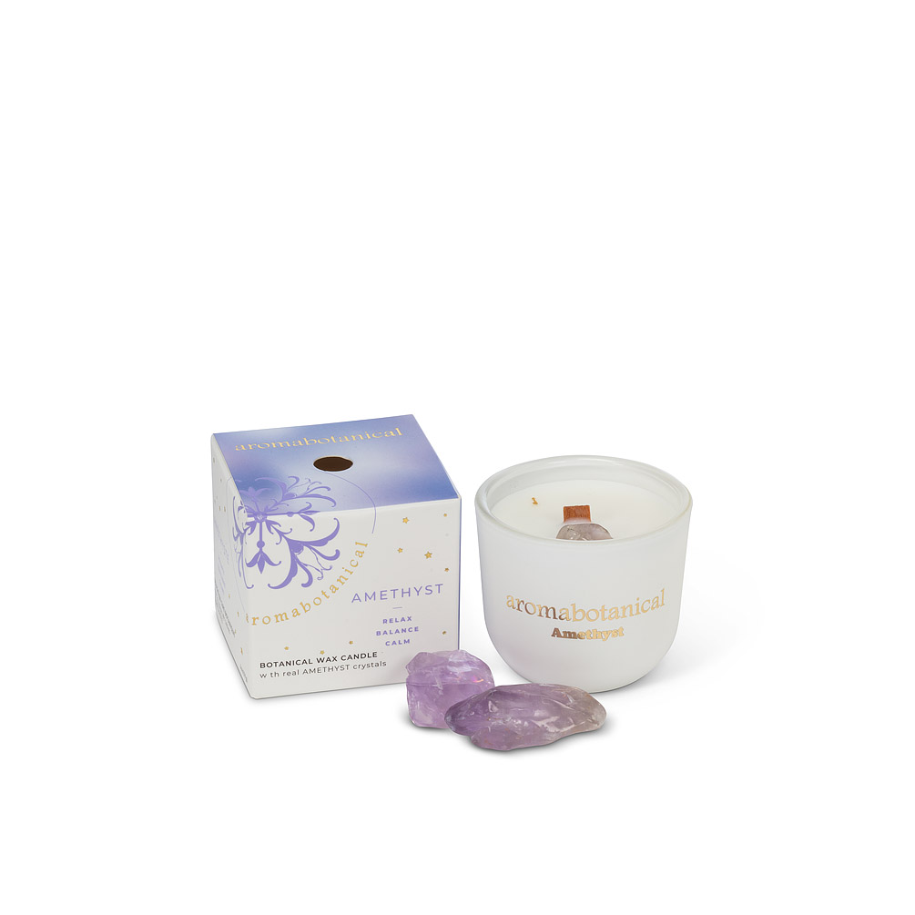 Picture of Abbott Collection AB-16-CR-MINI-AM 2 in. Amethyst Crystal Mini Candle