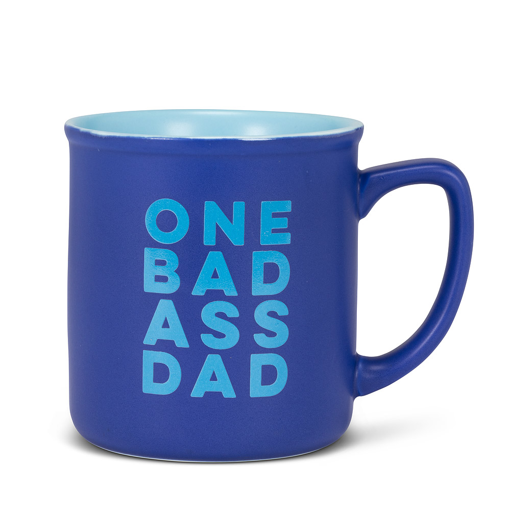 Picture of Abbott Collection AB-27-2TONE-105 4 in. One Bad Ass Dad Mug&#44; Dark Blue & Light Blue