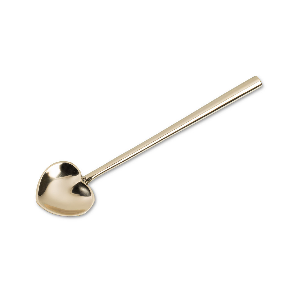 Picture of Abbott Collection AB-36-SWEET-GOLD 5.5 in. Stainless Steel Heart Spoon&#44; Gold - Small