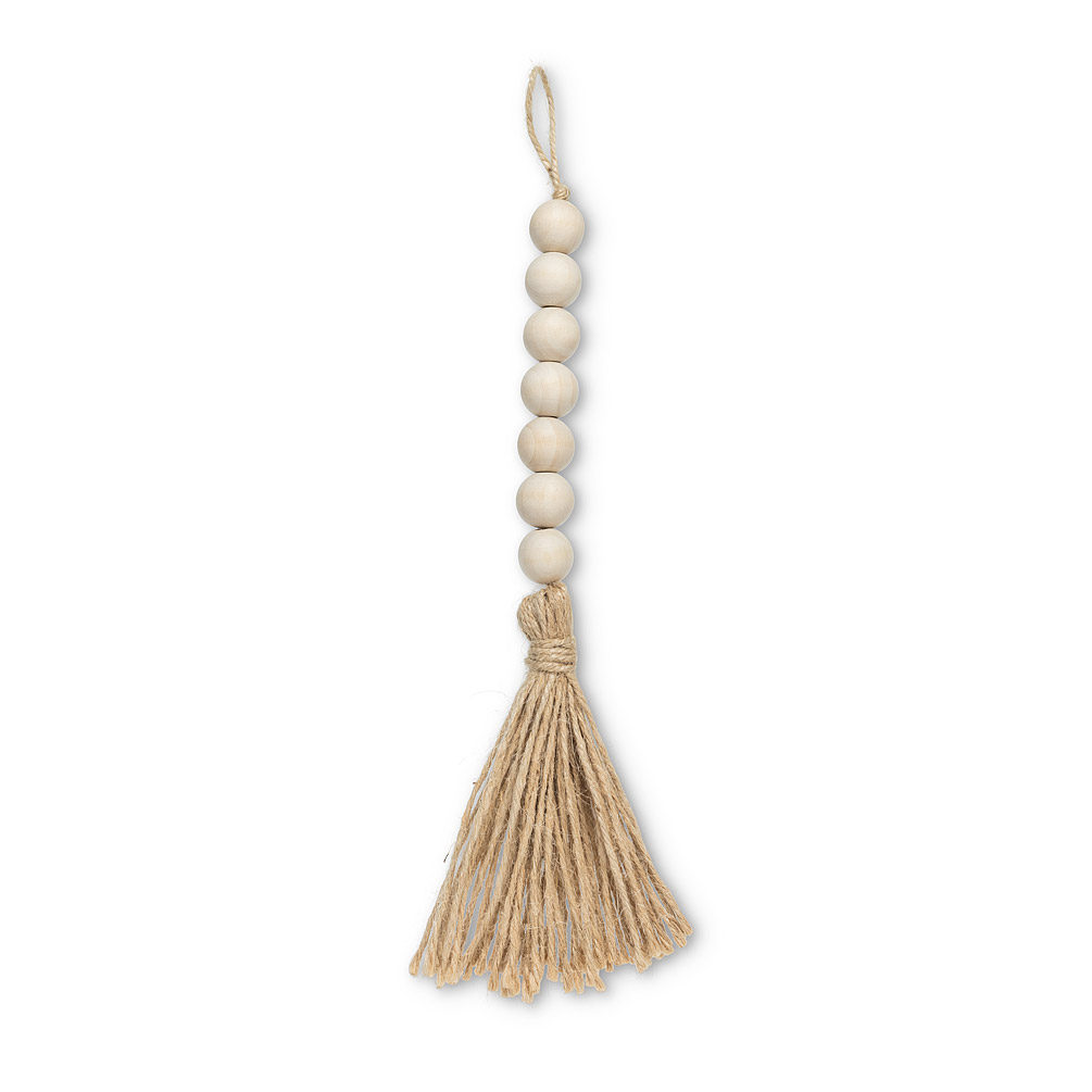 Picture of Abbott Collection AB-20-BALI-004 9 in. Short Blessing Bead with Tassel, Natural
