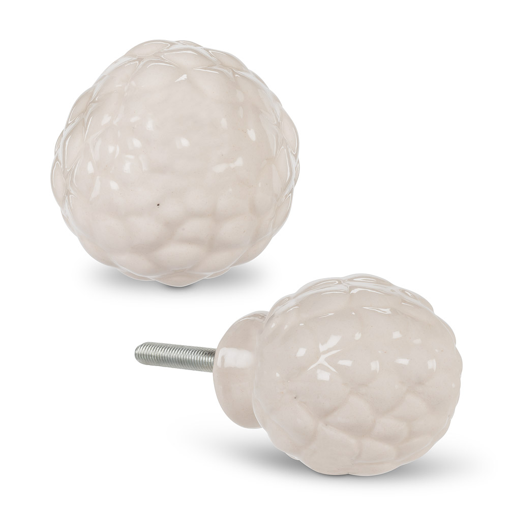 Picture of Abbott Collection AB-27-HOME-51 1.25 in. Embossed Acorn Knob&#44; White