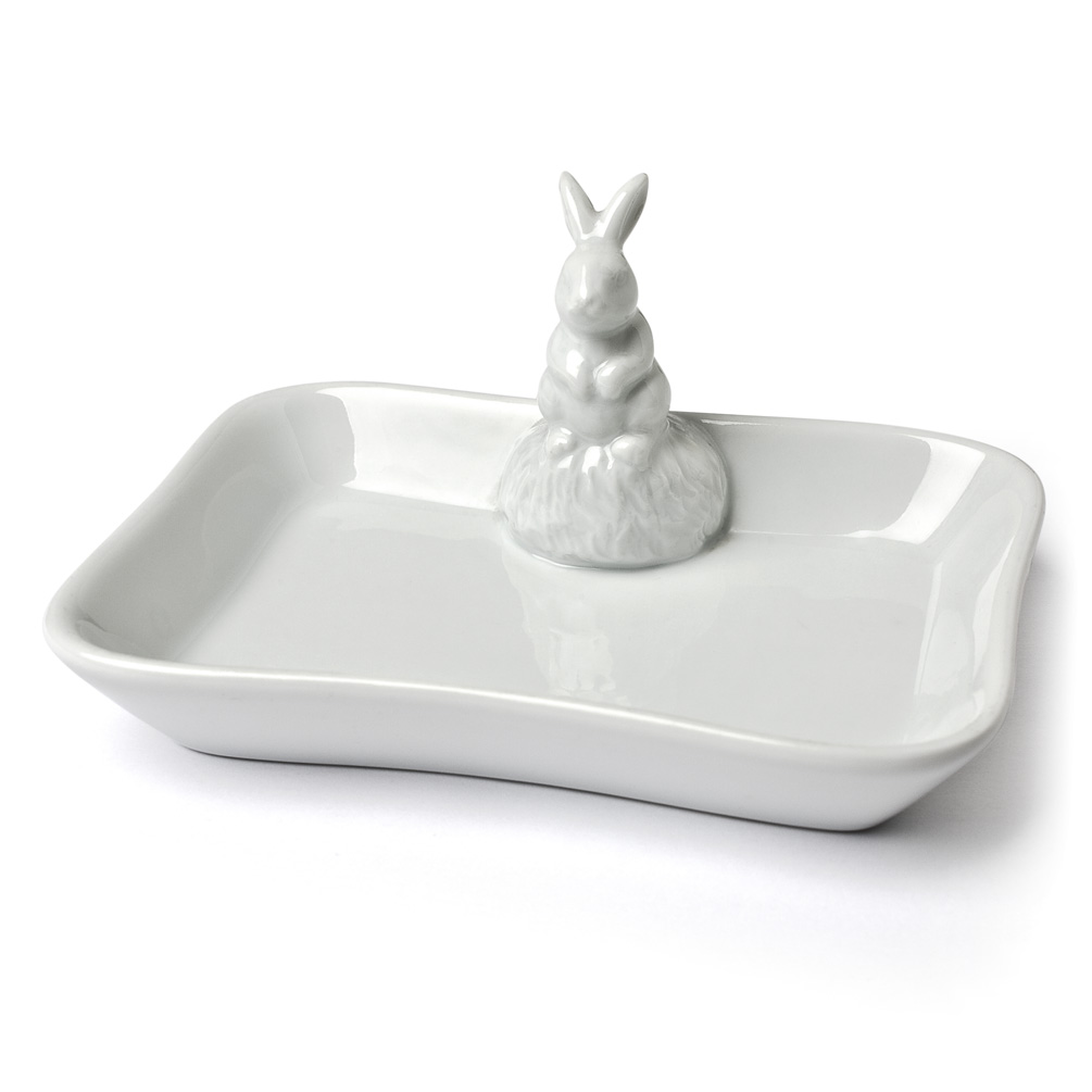 Picture of Abbott Collection AB-27-BLANC-515 5 in. Rabbit Soap Dish&#44; White