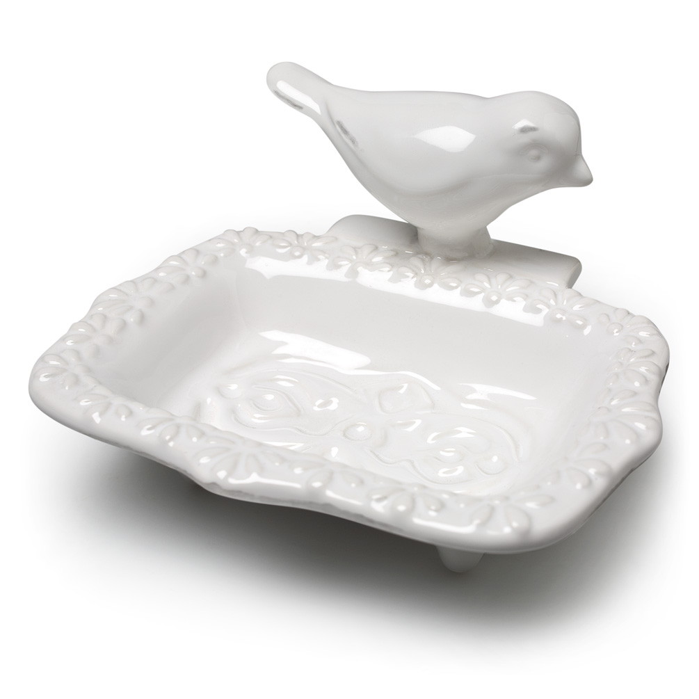 Picture of Abbott Collection AB-27-LAVATA 5 in. Bird Soap Dish, Antique White