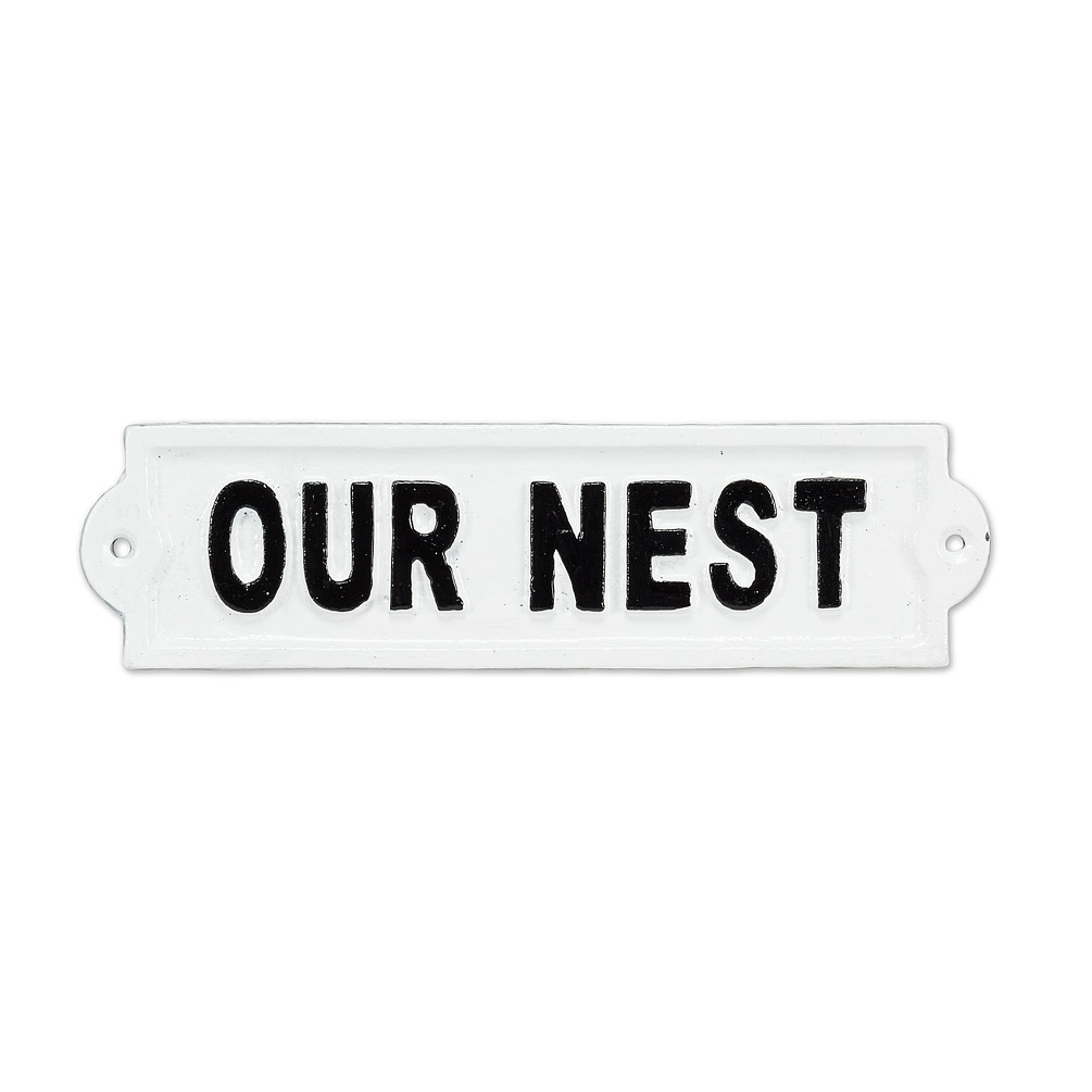Picture of Abbott Collection AB-27-FORGE-11 9 in. Our Nest Sign&#44; White